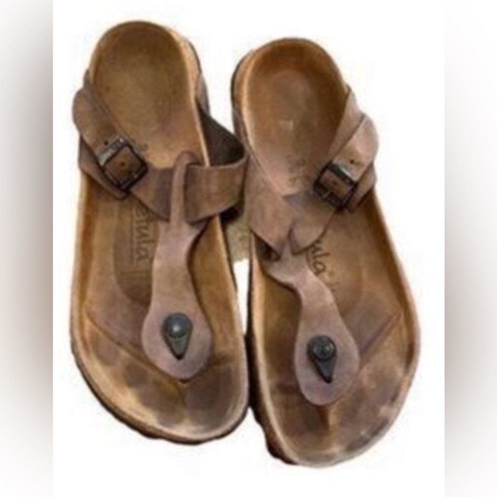 Women's Brown Leather Thong Sandals - Casual Comfort